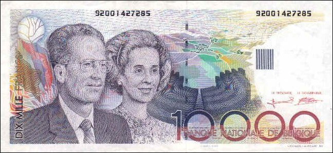 Belgium 1992.  Front side portraying King Baudouin I and Queen Fabiola. Pick #146.