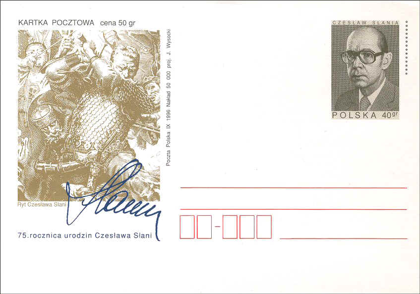 Poland 1996. Postcard (stationery) with a prepaid stamp of 40 gr., valid for the then first domestic rate in Poland. 